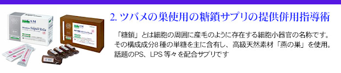 ■2. 細胞を活性化する糖鎖サプリの提供併用指導